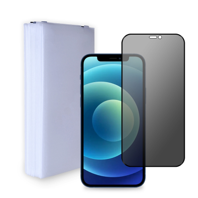 iPhone 12 Privacy Screen Protector 10 Pack, Bulk Tempered Glass, Anti-Peep