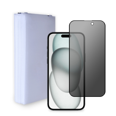 Privacy Screen Protector Wholesale iPhone 15 Plus 10 Pack Tempered Glass