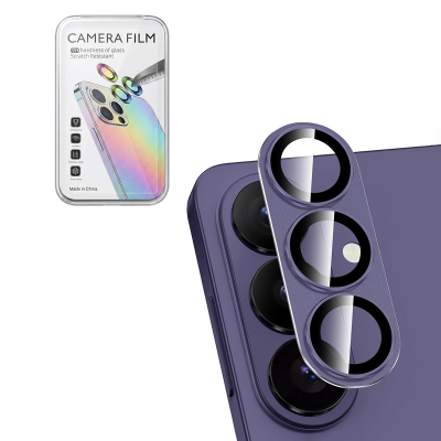 AR+AF Back Camera Tempered Glass with Metal Ring for Samsung Galaxy S26/S26 Plus (Cobalt Violet)