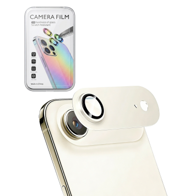iPhone Air Camera Lens Protector Light Gold, AR Tempered Glass, Matte Metal