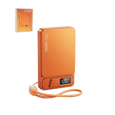  Ultra-thin Metal 10000mAh Portable Power Bank, Orange