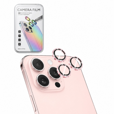 Pink Glitter Camera Lens Protector for iPhone 13 Pro/Pro Max