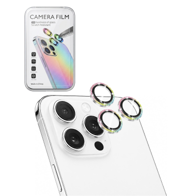 Colorful Glitter Camera Lens Protector for iPhone 14 Pro/Max