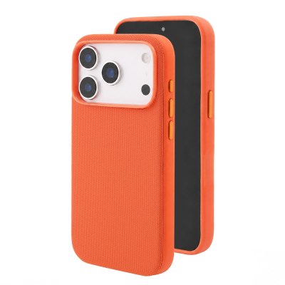  2-in-1 Leather Skin 2300Gs Magnetic Phone Case for iPhone 17 Pro Max, Orange
