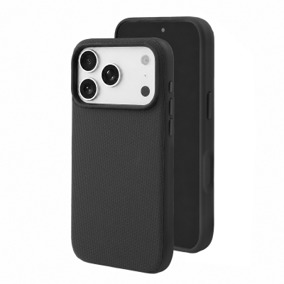 2-in-1 Leather Skin 2300Gs Magnetic Phone Case for iPhone 17 Pro, Black