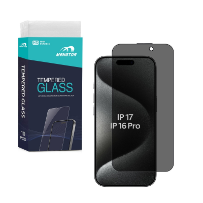 Privacy tempered glass screen protector wholesale 10 pack for iPhone 17