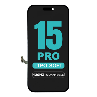  LTPO Soft OLED Screen Digitizer Assembly Replacement for iPhone 15 Pro (120HZ)
