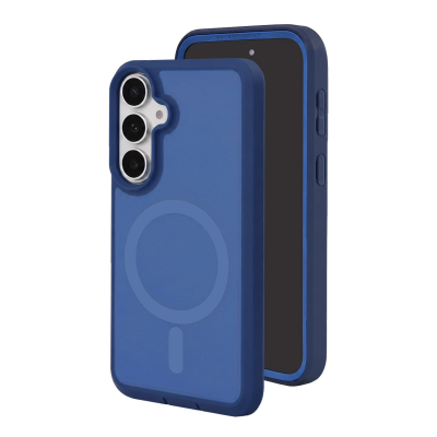  2-Layer Shockproof Magnetic Phone Case for S26 Plus, Blue