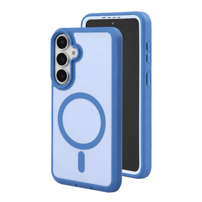  2-Layer Shockproof Magnetic Phone Case for S26, Light Blue