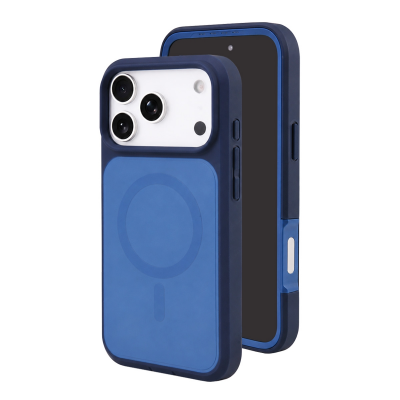  2-Layer Shockproof Magnetic Phone Case for iPhone 17 Pro Max, Blue
