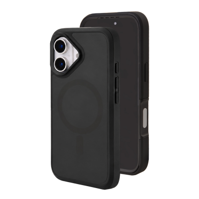  2-Layer Shockproof Magnetic Phone Case for iPhone 17, Black