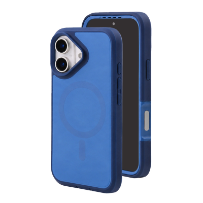  2-Layer Shockproof Magnetic Phone Case for iPhone 17, Blue