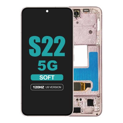 samsung galaxy s22 5g sm s901u soft oled display with pink gold frame