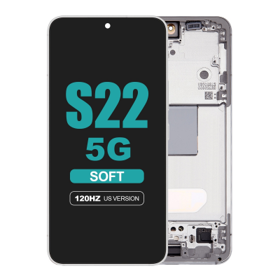 samsung galaxy s22 5g sm s901u soft oled display with phantom white frame