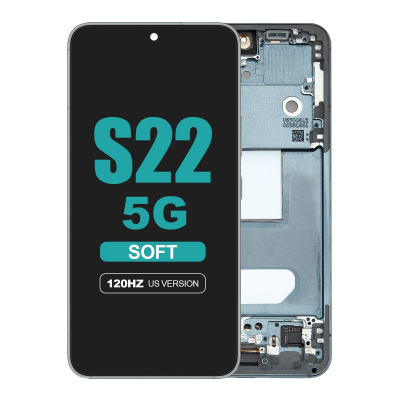 samsung galaxy s22 5g sm s901u soft oled display with green frame