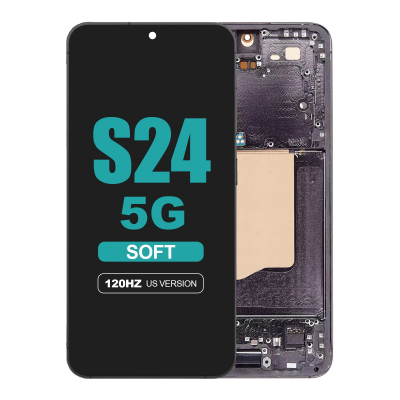 samsung galaxy s24 5g sm s921u soft oled display with onyx black frame