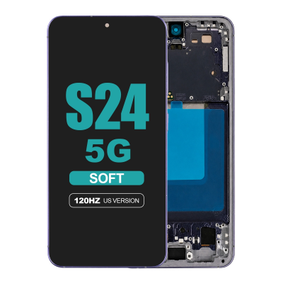 samsung galaxy s24 5g sm s921u soft oled display with cobalt violet frame