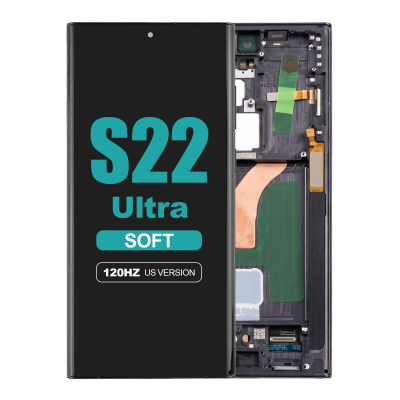 samsung galaxy s22 ultra 5g sm s908u soft oled display with phantom black frame