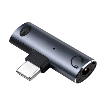  100W PD Charging Adapter and 3.5mm Headphone Jack, Gray
