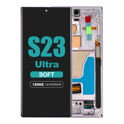 samsung galaxy s23 ultra 5g sm s918u soft oled display with lavender frame