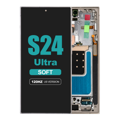 samsung galaxy s24 ultra 5g sm s928u soft oled flat display with titanium gray frame