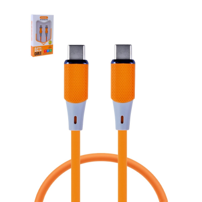 Silicone C-C Fast Charging Cable - Orange