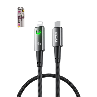  WEKOME 4ft 35W USB-C to 8-Pin Fast Charging Cable with Auto Power-Off Safe Protection, Black