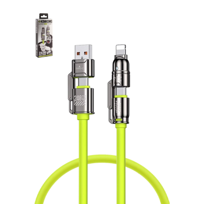  WEKOME 4ft 240W High Power 4-in-1 Charging Cable, Green