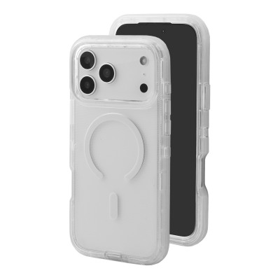 3-Layer Crystal Clear Magnetic Case for iPhone 18 Pro Max, Clear