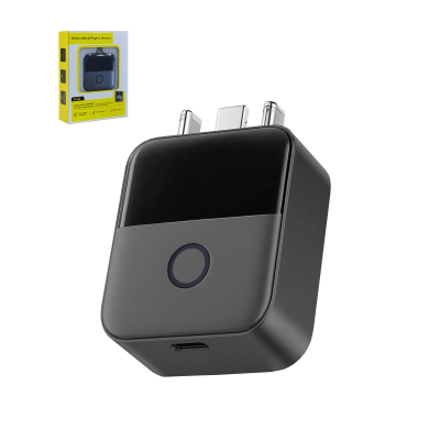  USB-C Auto Eject Charging Adapter with LED Display, Gray