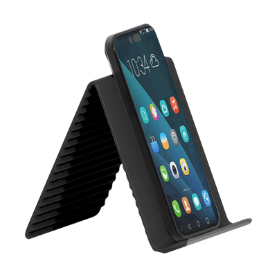 Portable Buddy Cell Phone and Tablet Stand Companion for Travel and Home Use, Black