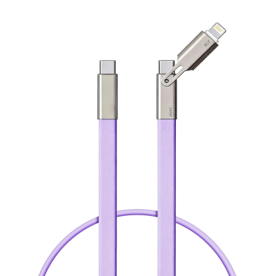 2-in-1 fast charging cable - purple