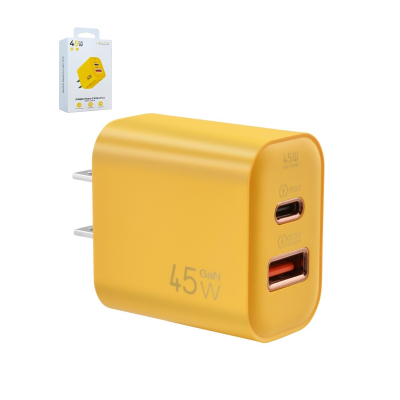  45w usb-c fast charging wall charger Yellow