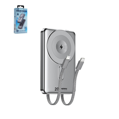 remax magnetic wireless silver power bank