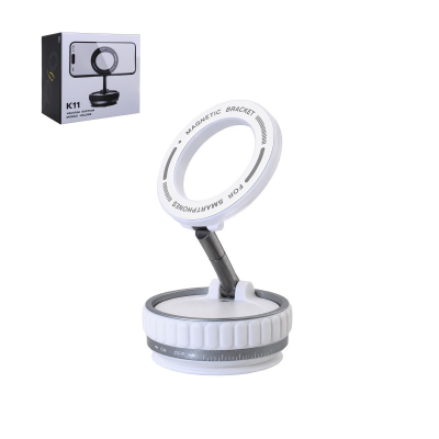 adjustable angle white suction cup phone bracket for navigation
