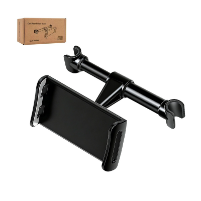 Backseat Car Phone Mount - Rotatable & Foldable Universal Holder - 3 Gen, Black