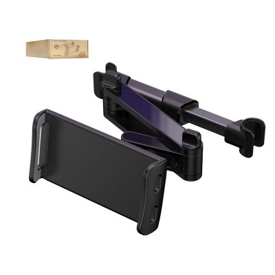 retractable car tablet holder - black