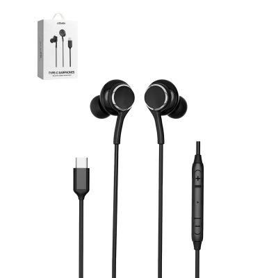 az-e05 usb-c wired in-ear headphones - black