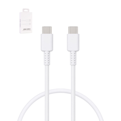 3ft 25W USB-C to USB-C to USB-C Charging Cable, White