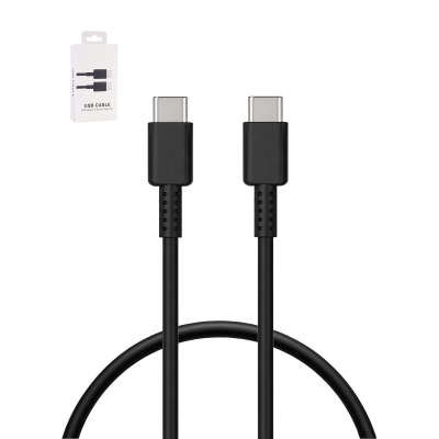 3ft 25W USB-C to USB-C to USB-C Charging Cable, Black