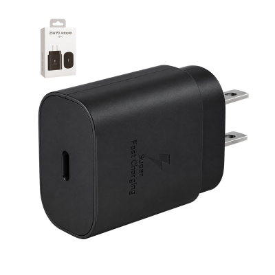 25W USB-C PD Fast Charging Wall Charger, Black