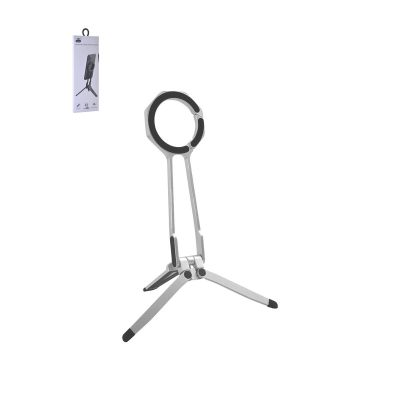 silver multi-form magnetic phone tripod stand