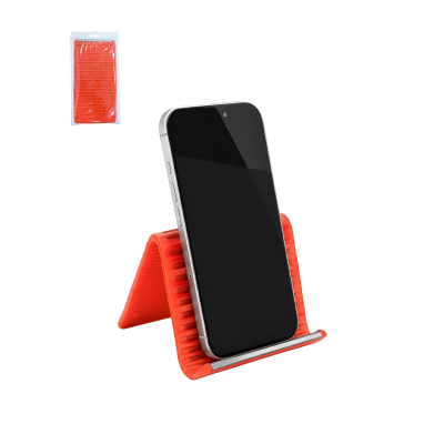 Portable Buddy Cell Phone and Tablet Stand Companion for Travel and Home Use, Orange