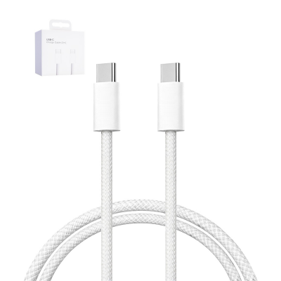 6ft 60W USB-C to USB-C Fast Charging Cable, White