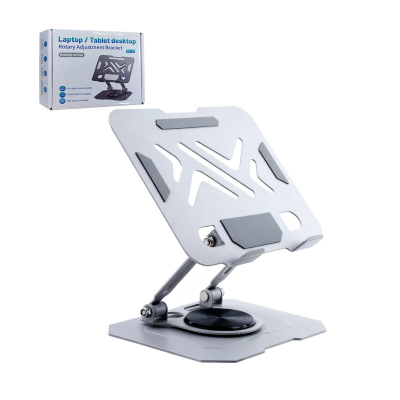 universal metal stand for phone tablet laptop foldable - silver