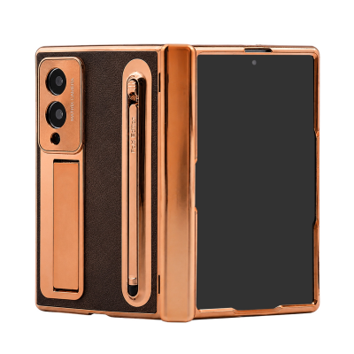  Full Protection Shockproof Case for Galaxy Z Fold8 Built-in Kickstand and Pen, Coffee