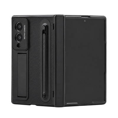  Full Protection Shockproof Case for Galaxy Z Fold8 Built-in Kickstand and Pen, Black