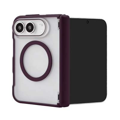  Matte 3500Gs Magnetic Case for iPhone Duo with Hinge Protection, Burgundy