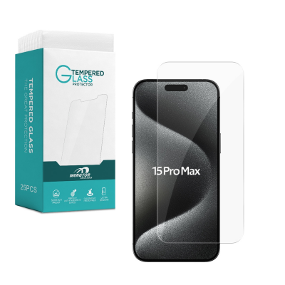 Wholesale iPhone 15 Pro Max Tempered Glass 25 Pack