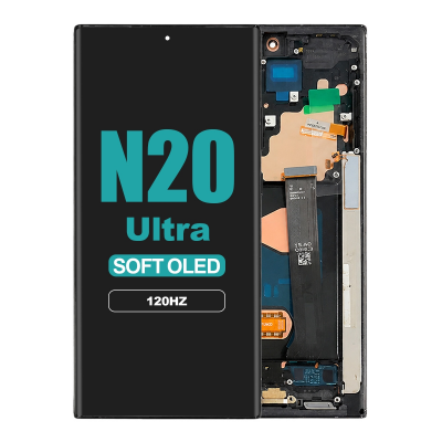 galaxy note 20 ultra n985 oled assembly with frame mystic black